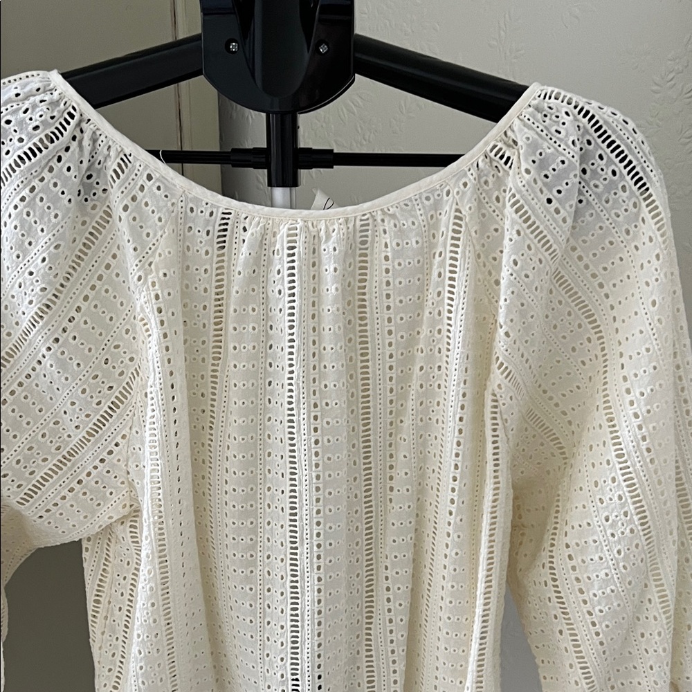 Joie Cream Eyelet Blouse - Picture 6 of 7